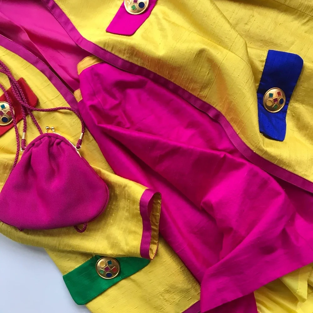 Vintage Rare Henri Bendel 100% Silk Suit/ matching bag - Picture 4 of 9